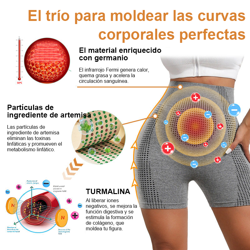 【Nuevos productos para otoño 2024】Shorts de Moldeo de Fibra de Ion de Seda Fría con Módulo de Masaje Micro-Vibración🌻